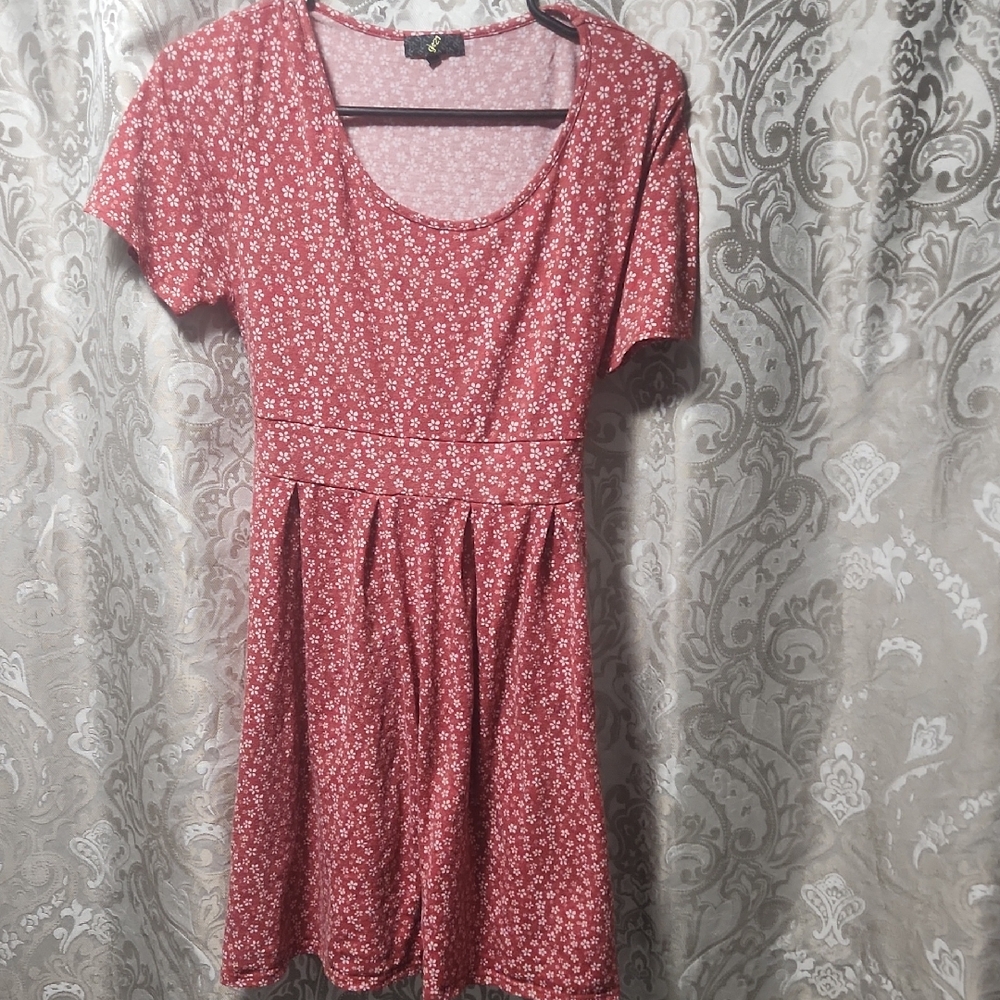Floral Red Dress